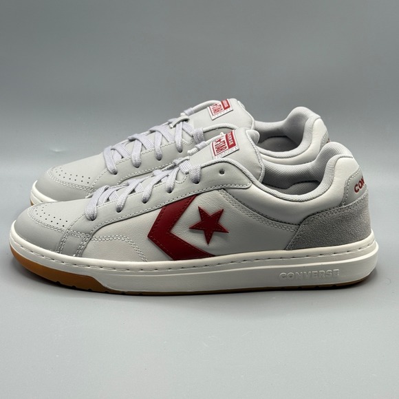 Converse Men's 11 Sneakers Grey Red Leather Pro Blaze Classic Streetwear A12719C - Picture 4 of 15